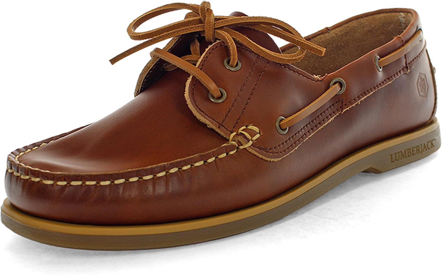 Lumberjack Herren Bootschuhe Navigator - Braune Leder Mokassins Gr. 41