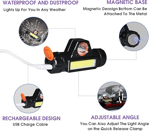Miniatura 19 de Asas de agarre de barra de agarre con luz para Jeep Wrangler Accesorios TJ JK JL YJ Unlimited Rubicon Sahara 2 puertas 4 puertas Jeep Gladiator JT