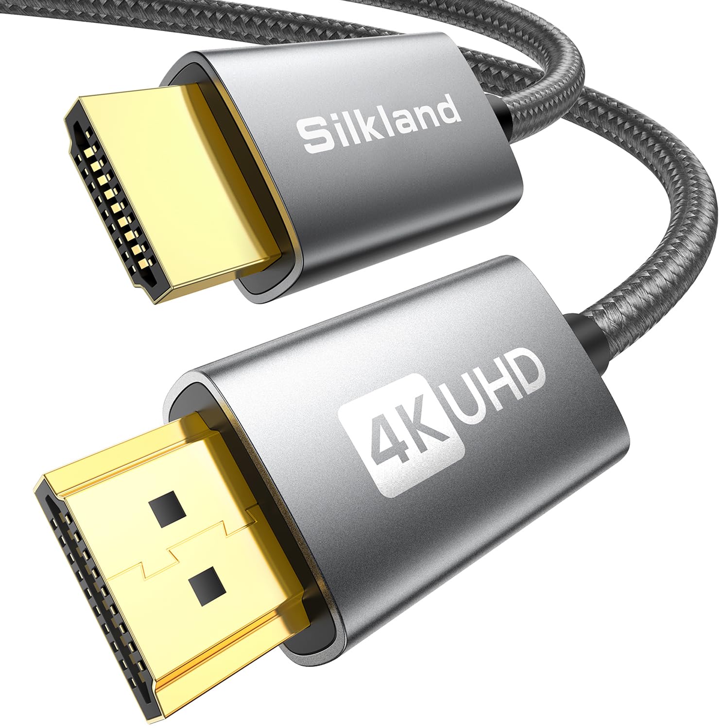 Silkland Cavo HDMI 4K 50cm 2K@144Hz con ARC HDR 3D UHD Ethernet, HDMI 2.0 cavo 4K @60Hz 18Gbps ad alta velocità, cavo HDMI corto per soundbar Blu-Ray Laptop TV TV proiettore PS4 PS5 Switch
