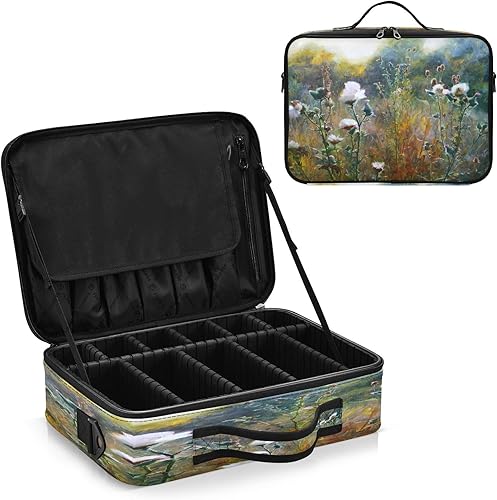 Miniatura 2 de Green Grass portable travel makeup cosmetic travel bag for women toiletry bag women makeup bag medium cosmetiquera de viaje para hombre men mens