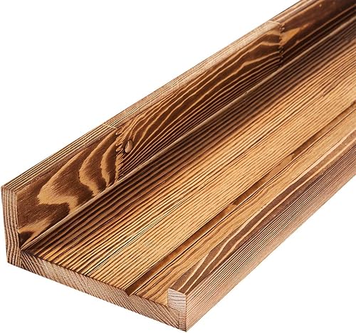 Miniatura 8 de AZSKY Juego de 3 estantes flotantes, estantes de repisa para fotos, estantes grandes de 24 pulgadas de largo para almacenamiento de juguetes