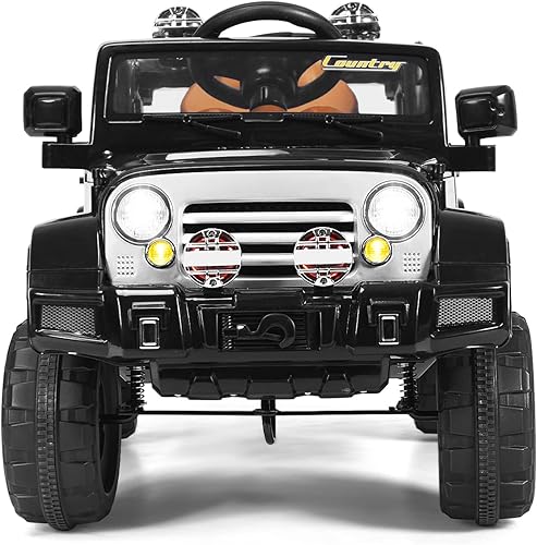 MEDIMALL Coche de paseo para niños 12 V con control remoto MP3 luces LED música suspensión de resorte puertas con bloqueo caja de almacenamiento