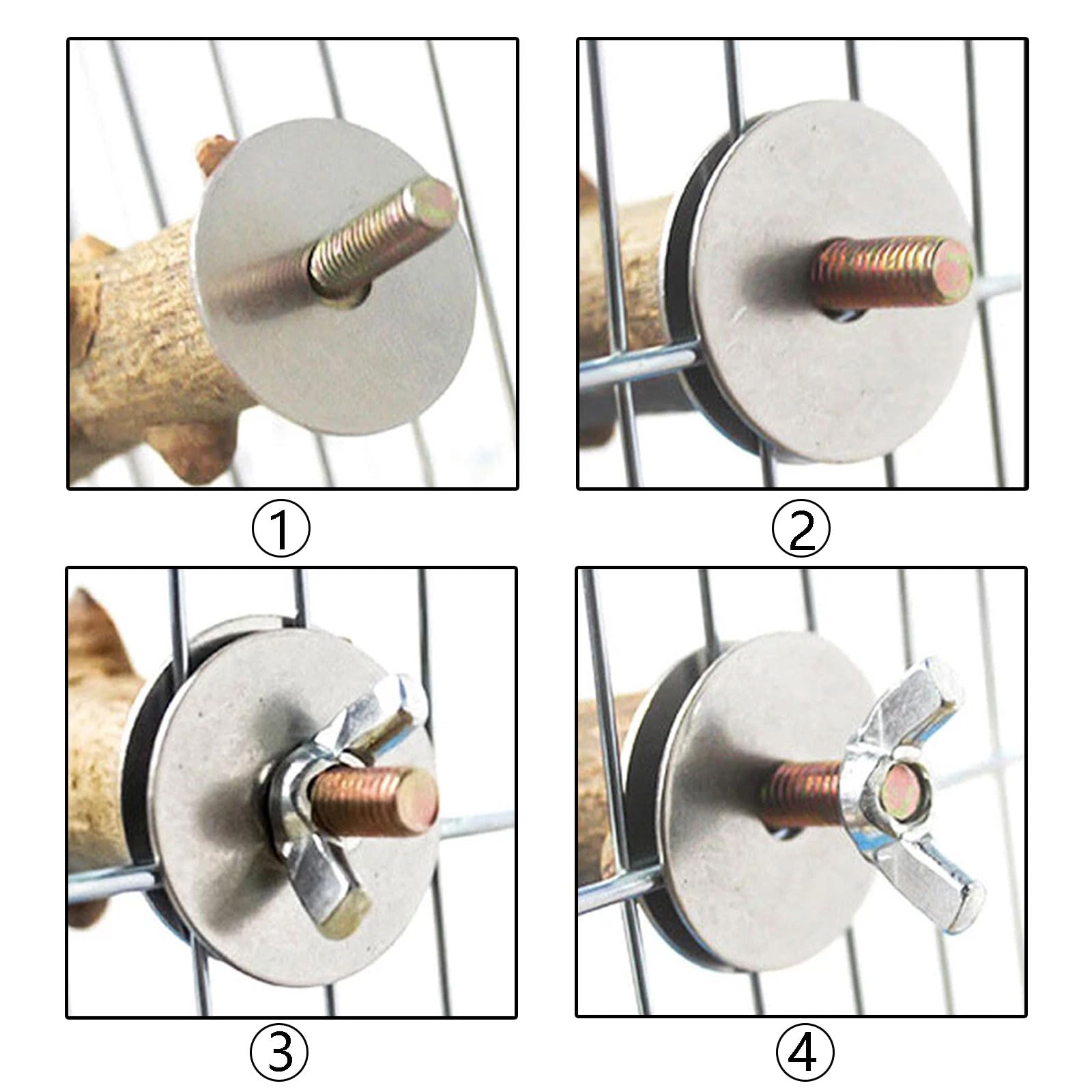 4 Pezzi Posatoi in Legno Di Uccelli, Trespolo Per Uccelli E Pappagalli, Posatoi Per Uccelli Legno Naturale, Posatoi Per Uccelli,Posatoio Per Pappagalli in Legno, Per Cacatua, Cocorite