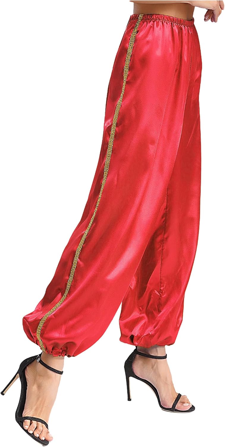 Lejafay Women Belly Dance Costumes Harem Pants Trousers India Arabian Stage Loose Pants Bottoms