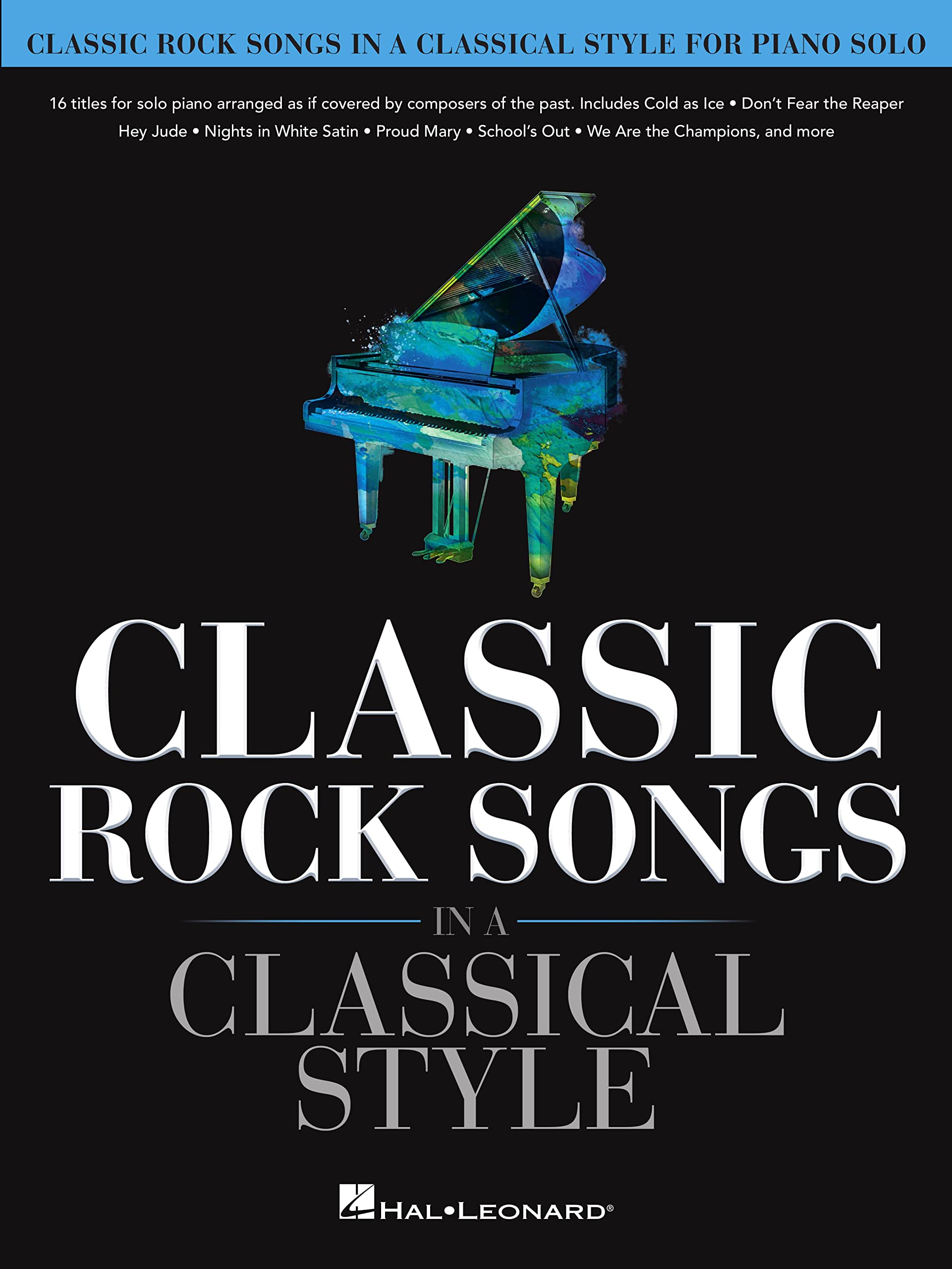 Livre de partitions rock classique piano solo pour offrir à un pianiste