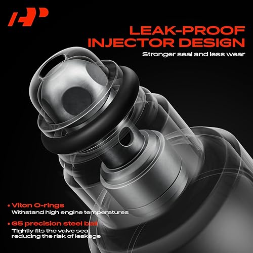 Miniatura 4 de A-Premium Inyectores de combustible compatibles con Ford Mustang 2005-2010, Explorer 2006-2010, Ranger 2005-2011, Explorer Sport Trac 2007-2010 y