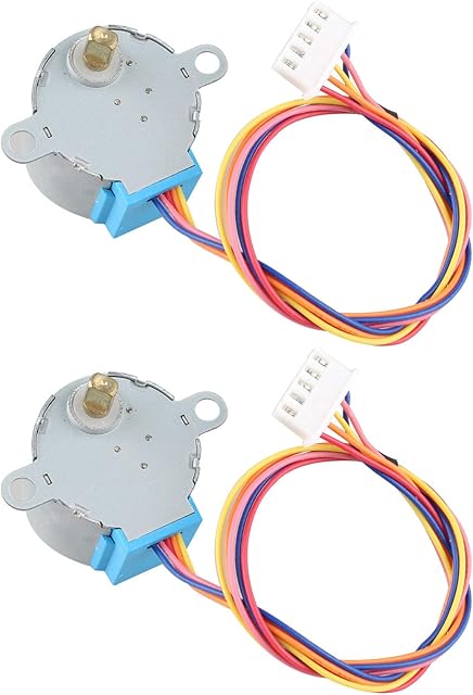 HALJIA 2PCS 28BYJ-48 DC 12V 4 Phase 5 Wire Stepper Motor Gearmotor for Air Conditioner Security Camera Monitoring Adjustment Direction Drive Compatible with Arduino DIY Project