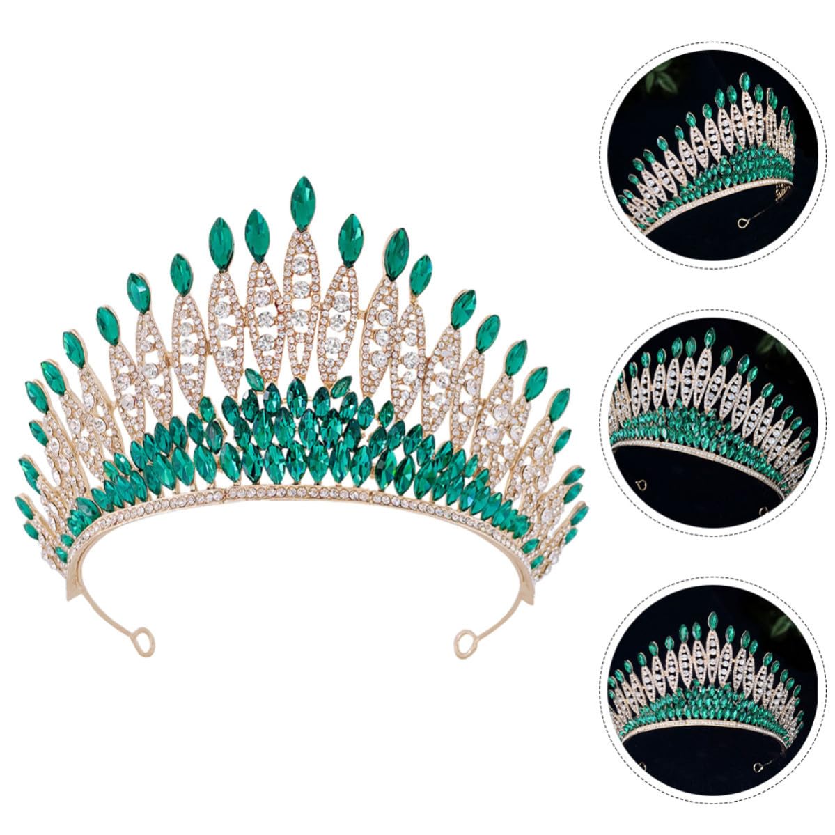 Healifty Wedding Crown for Bride with Rhinestone and Zinc Alloy, Comfortable and Light Bridal Hair Accessory Featuring Unique Design and Fine Detail, for Weddings and Prom