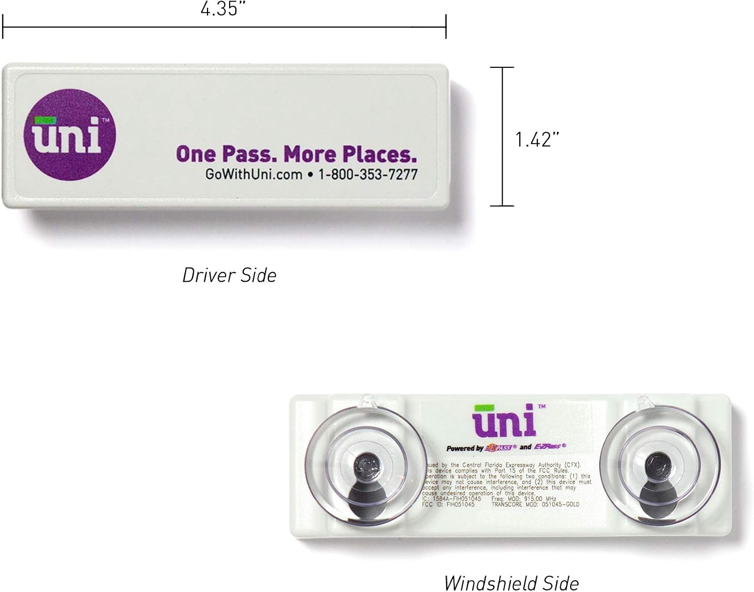 Uni Prepaid Portable Toll Pass, Automatic Payment for Nonstop Travel Through 19 States