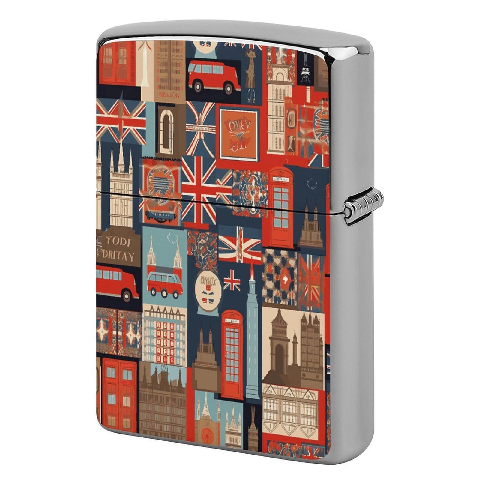 Fodpand Style England Symbols Metal Lighter Case Cover Lighter Sleeve