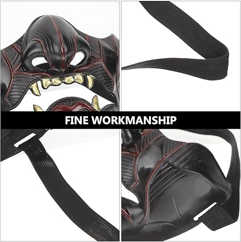 Miniatura 4 de Didiseaon Samurai Oni Half Oni Half Face Oni Face Oni para hombre Oni Half Face Ghost Japonés