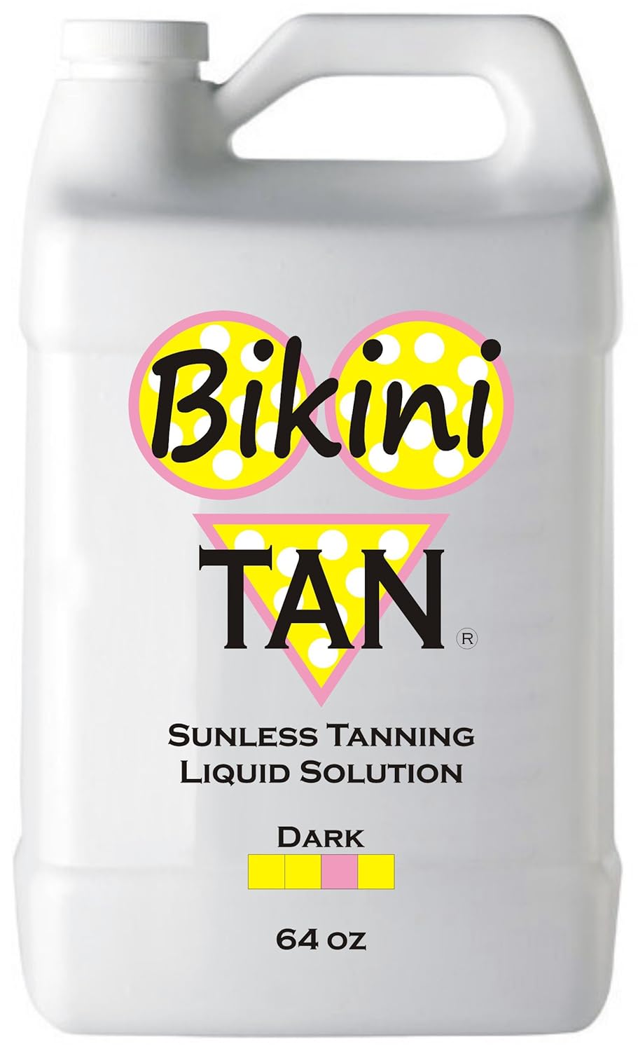 BIKINI TAN – DARK - Spray Tan Solution - 64 oz - Sunless Self Tanning Liquid for Airbrush or HVLP System + INCLUDES: Applicator Mitt, Application Gloves and Best Fake Tanner Lotion Mousse Sample