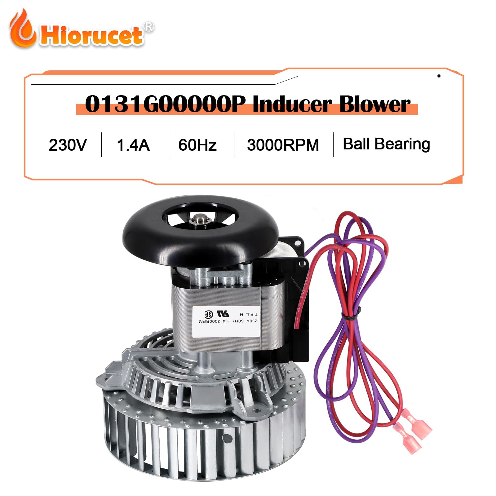 Hiorucet 0131G00000P 0131G00000PS Ofen-Zugluft-Induktionsgebläse für Goodman Amana, Fasco A078, 70582338, Packard 66000, 0131G00000S Abluftentlüftungsmotor für Goodman J238-150-15300 1 x E64. 080