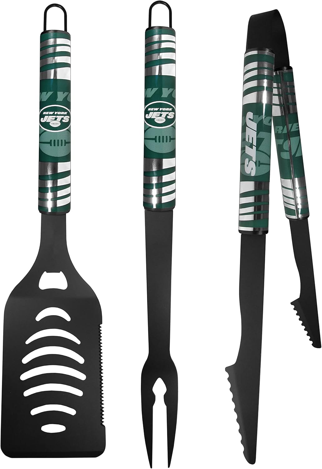Siskiyou Sports NFL New York Jets 3 pc Black Tailgater BBQ Set, One Size