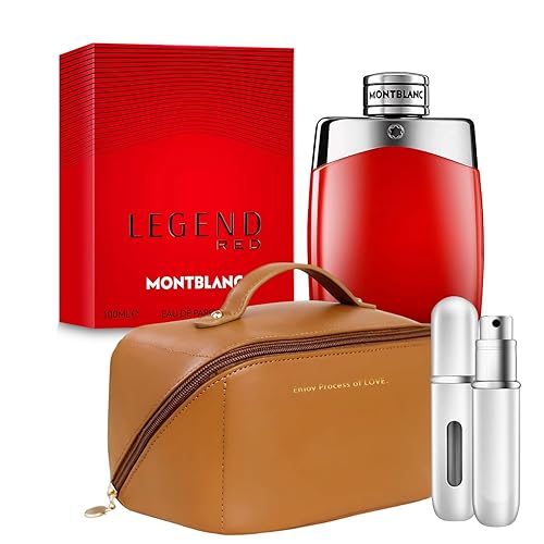 ARTMAN STORE MONTBLANC LEGEND RED - Eau de Parfum en espray de 3.3 onzas líquidas, paquete de regalo con bolsa de aseo de viaje + botella