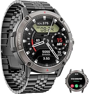 Smart Watch for Men Answer/Make Calls, 1.52''HD Military Smartwatch IP68 Waterproof Fitness Watch with Heart Rate Monitor/100+Sport Modes,400mAh Fitness Tracker Sports Watch for Android iOS