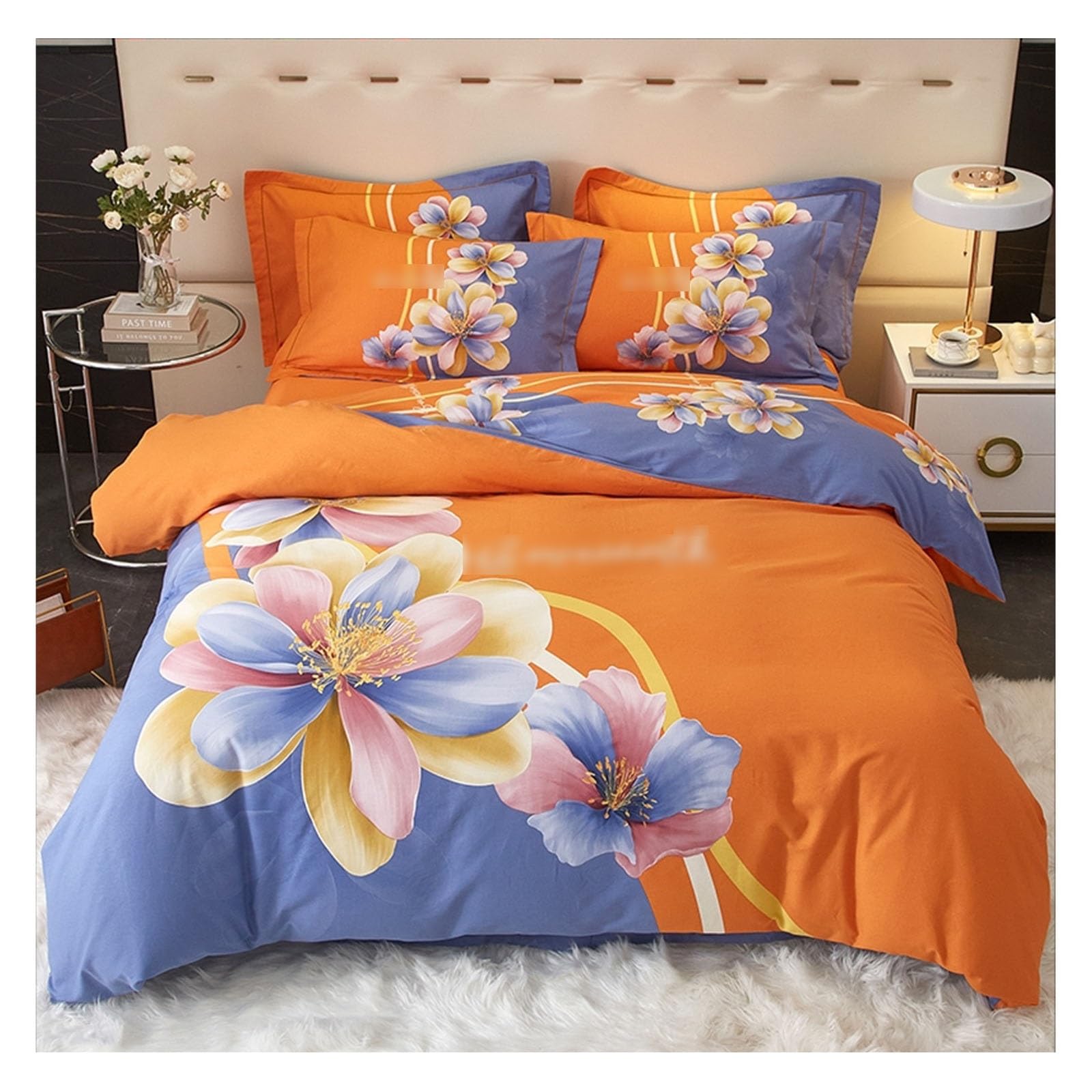 Parure de lit avec housse de couette en coton pour illuminer votre chambre en automne
