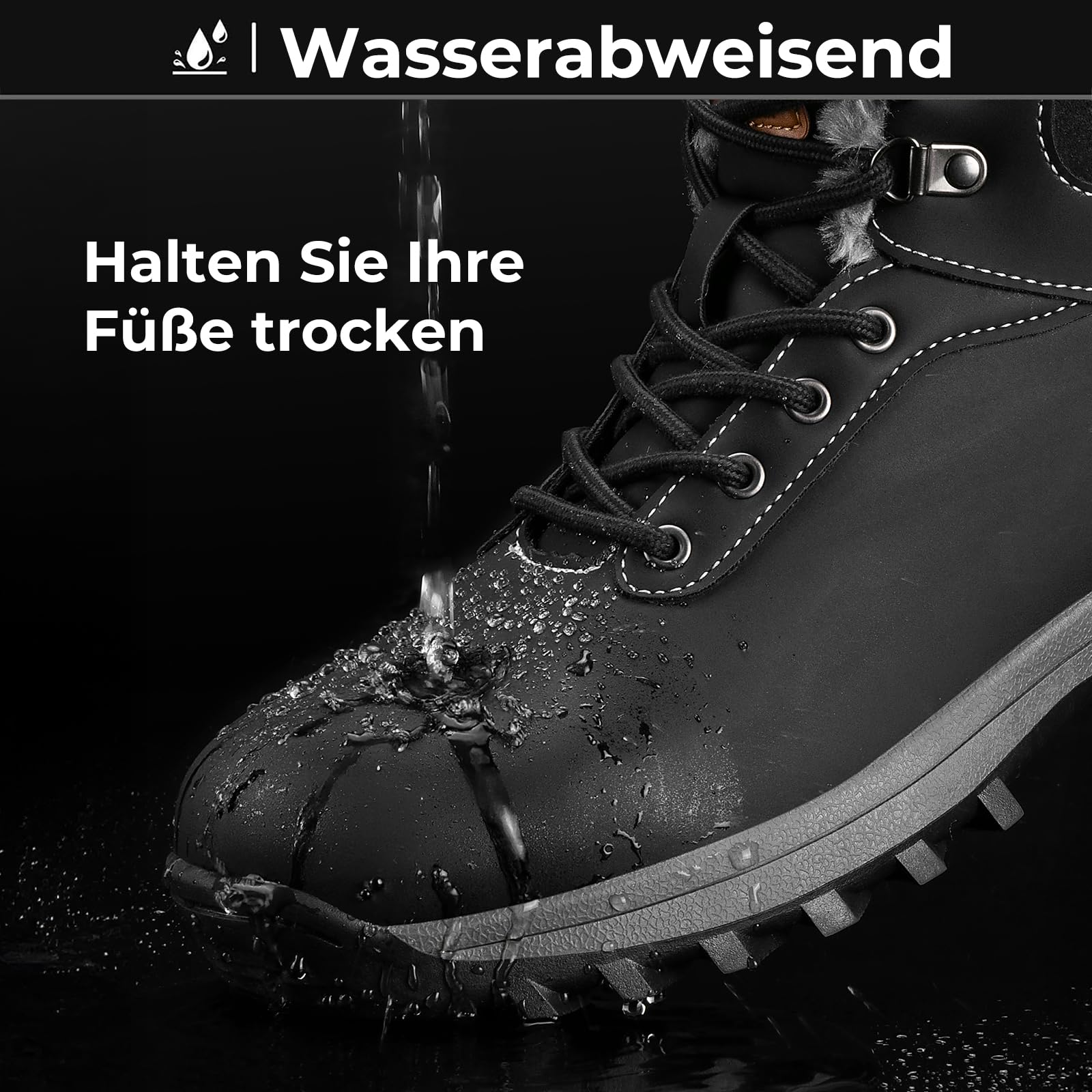 Mishansha Winterschuhe Herren Warme Gefüttert Winterstiefel Damen Winter Boots Outdoor 36-48 EU