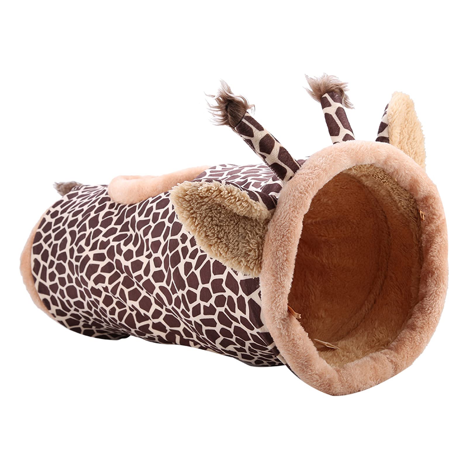 Pongnas Cat Tunnel, Cat Toys For Indoor Cats Dog Tunnel Foldable Cat Tubes and Tunnels Portable Fabric Peekaboo Cat Cave For Cats, Rabbit, Puppy, Guinea Pig, 9.44x27.55in (Giraffe)