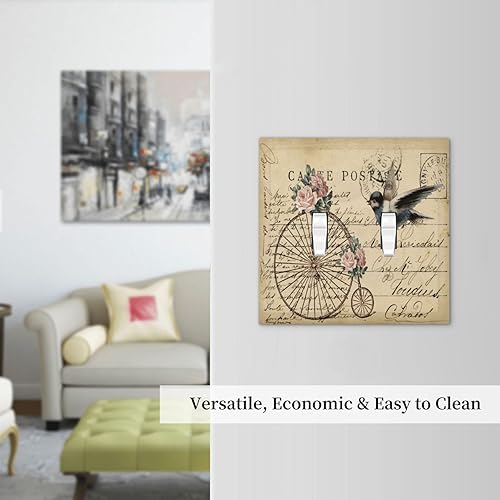 Vista 813 de Cubiertas decorativas de salida de estrella de mar playera, tablero de madera azul de concha de mar de 1 banda, decoración individual GFCI, placa