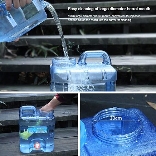 Miniatura 2 de Orgonite Tanque de agua portátil para acampar con grifo, almacenamiento de agua de emergencia sin BPA para acampar al aire libre senderismo