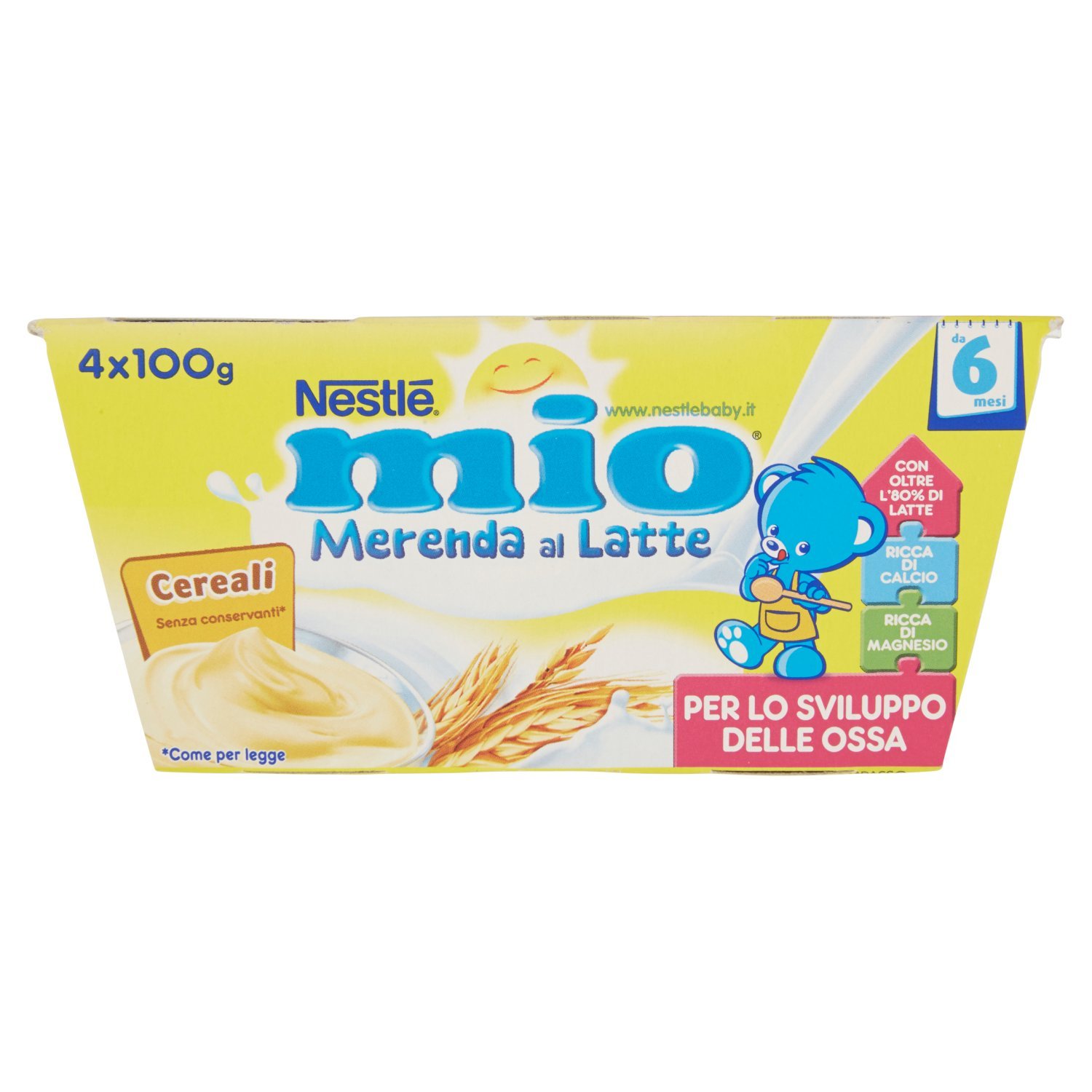 NESTLÉ MIO Merenda Al Latte Fragola - 4 Vasetti Da 100 G (Confezione Da 3) - Per Bambini Da 6 Mesi - Senza Conservanti - Foto 4