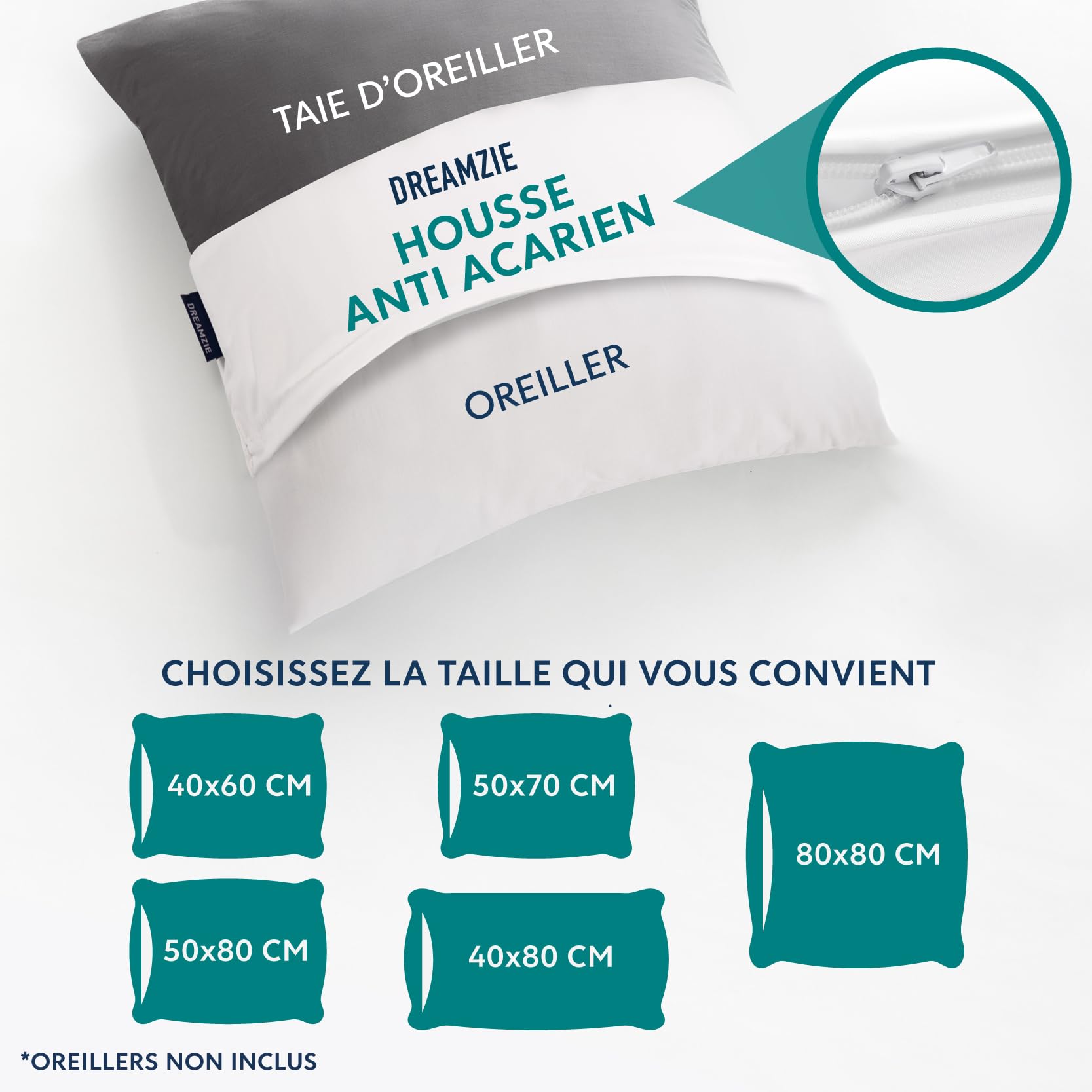 Dreamzie Protege Oreiller 60x60 Lot de 2 Made in., lot oreiller 60x60 - omega-au Dreamzie Protege Oreiller 60x60 Lot de 2 Made in., lot oreiller 60x60 - omega-au