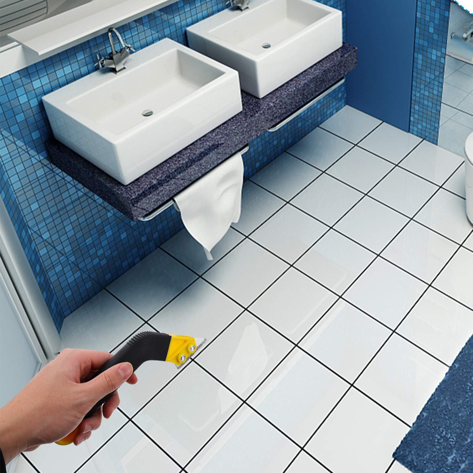 Grout Rake Remover Tool Floor Tile Grout Saw Angled Grout Scraping Rake