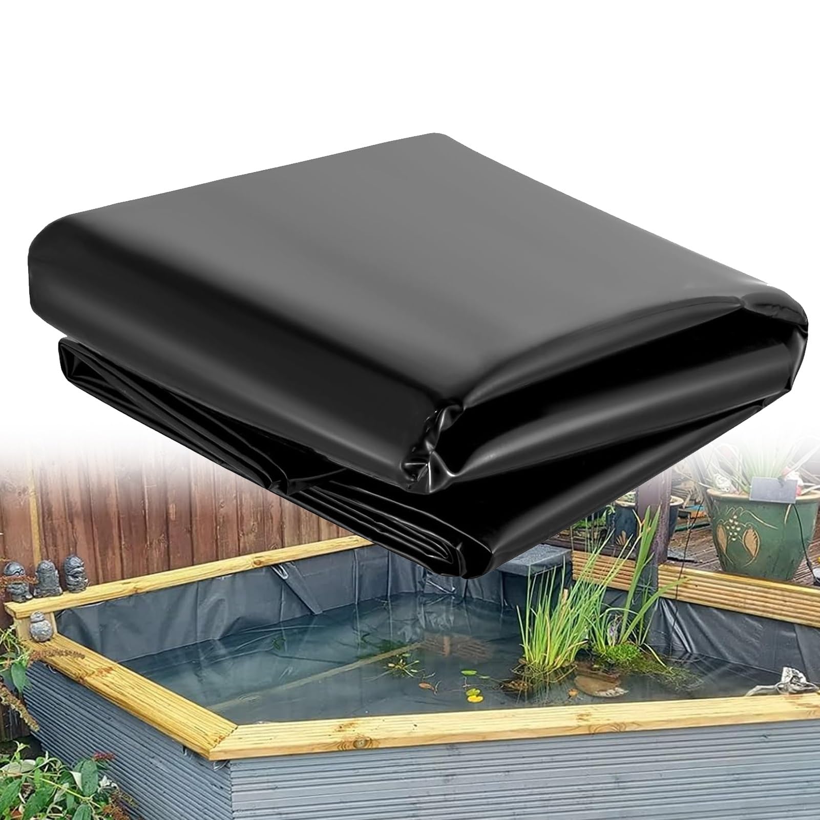 Membrane de jardin aquatique bâche film de piscine 10x15m