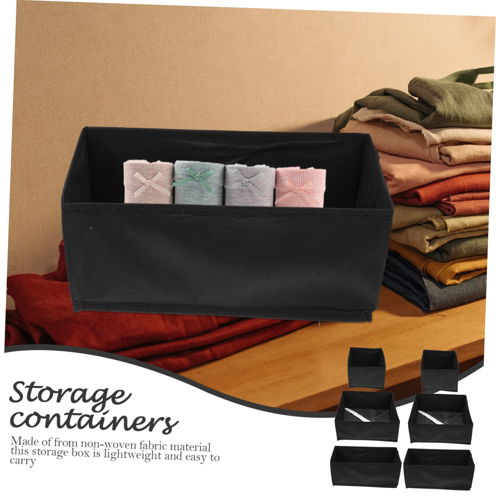 SOIMISS 6pezzi Contenitori Per Vestiti Pieghevoli Scatole Portaoggetti Scomparti Organizer Per Vestiti Per Ragazza Custodie -contenitori Scatole -reggiseni e Biancheria Intima