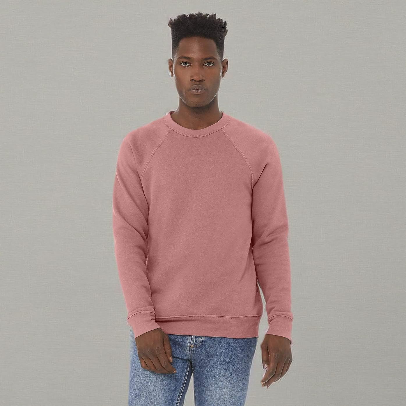 Bella Canvas Unisex Adult Fleece Raglan Sweatshirt (M) (Dark Grey Heather) - Image 10