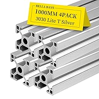 Vista 13 de 4 unids 3030 T Slot Perfil de extrusión de aluminio 23.622 in 23.62inch Estándar europeo anodizado extruido lineal guía marco para bricolaje banco
