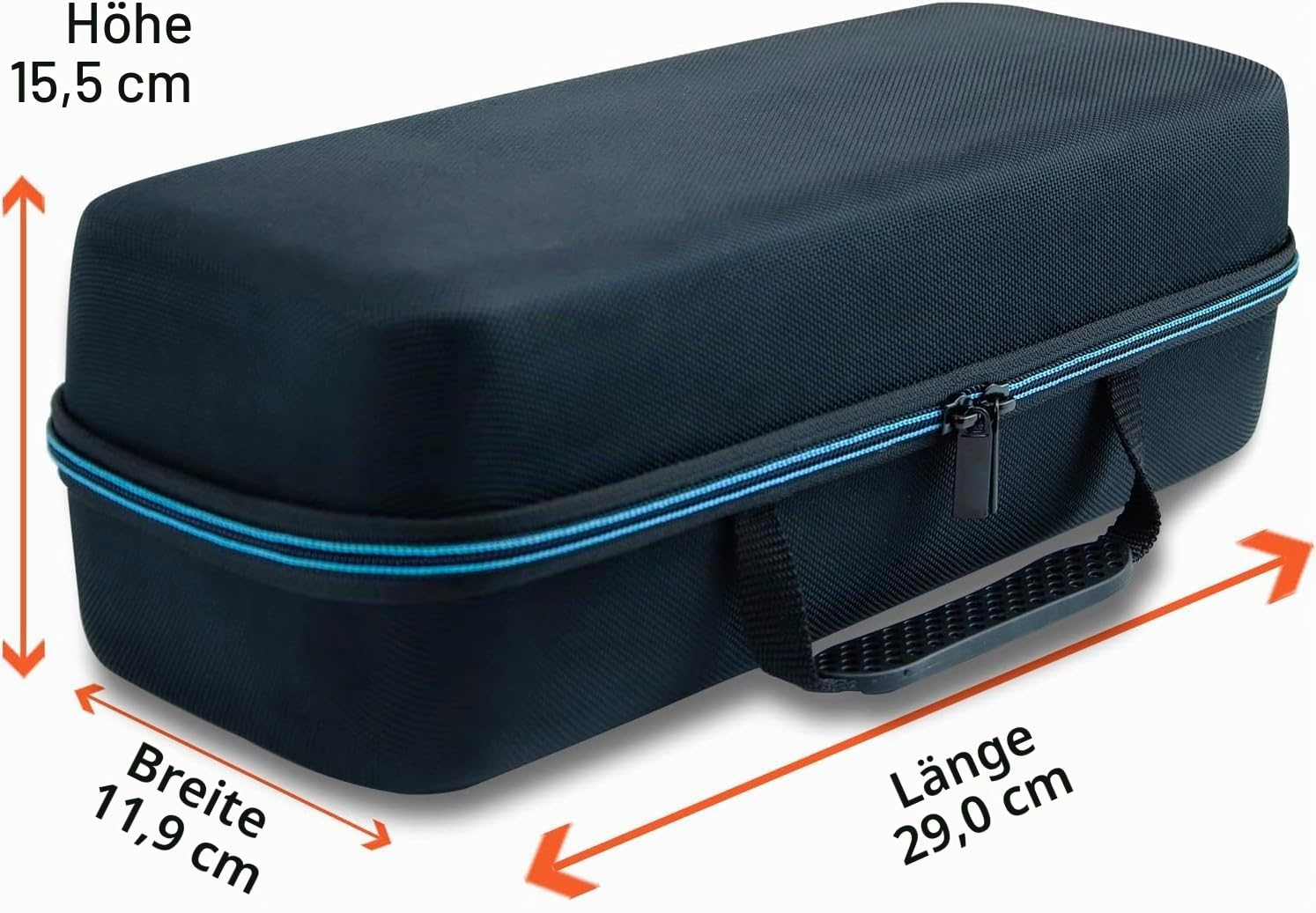 Projektor-Tragetasche für Samsung Freestyle und Akku, Eva-Material, tragbare Schutzhülle mit robuster Handschlaufe, mit Netztasche für Zubehör