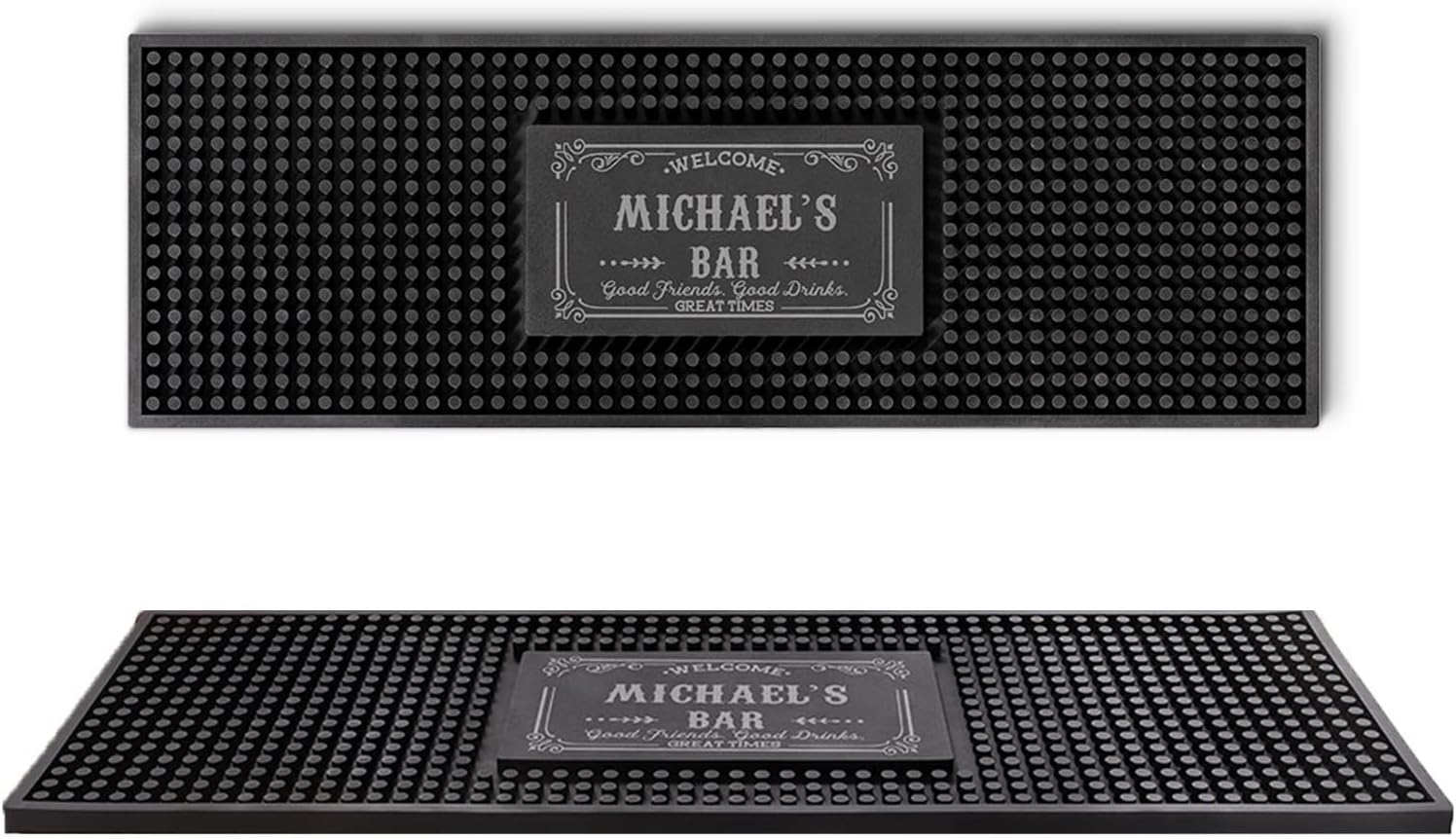 callie Personalized Bar Mat for Countertop, Cutomized Non-Slip Rubber Bar Drink Mat with Text, Bartender Mat Rubber Home Bar Decor Gift for Bartender Cocktail Lovers Newlywed