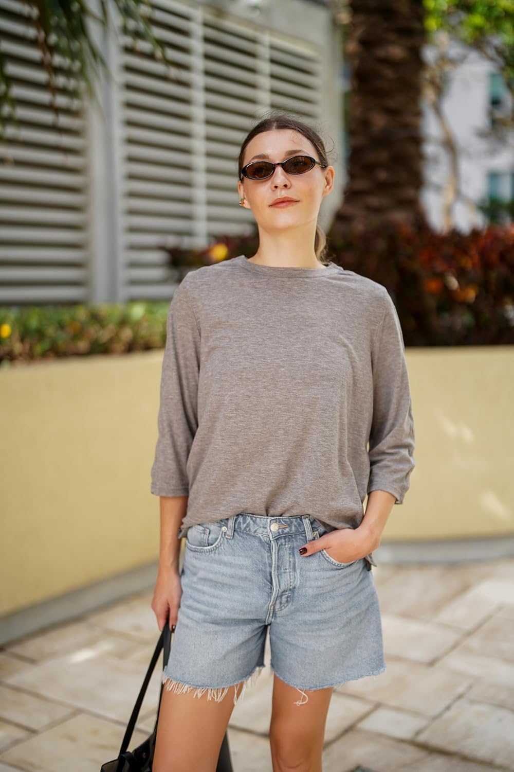 Deyeek Post Shoulder Surgery Shirts for Women Tear Away 3/4 Tops After Rotator Cuff Shirts Chemo Port Adaptive Clothing - Image 7