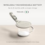 Satechi FindAll Smart Luggage Tag with Find My, TSA-Friendly, Airport Tracking, Left-Behind Alerts, Loud Audible Chime, Wireless Rechargeable, Works with iPhone, iPad, Mac – Sand