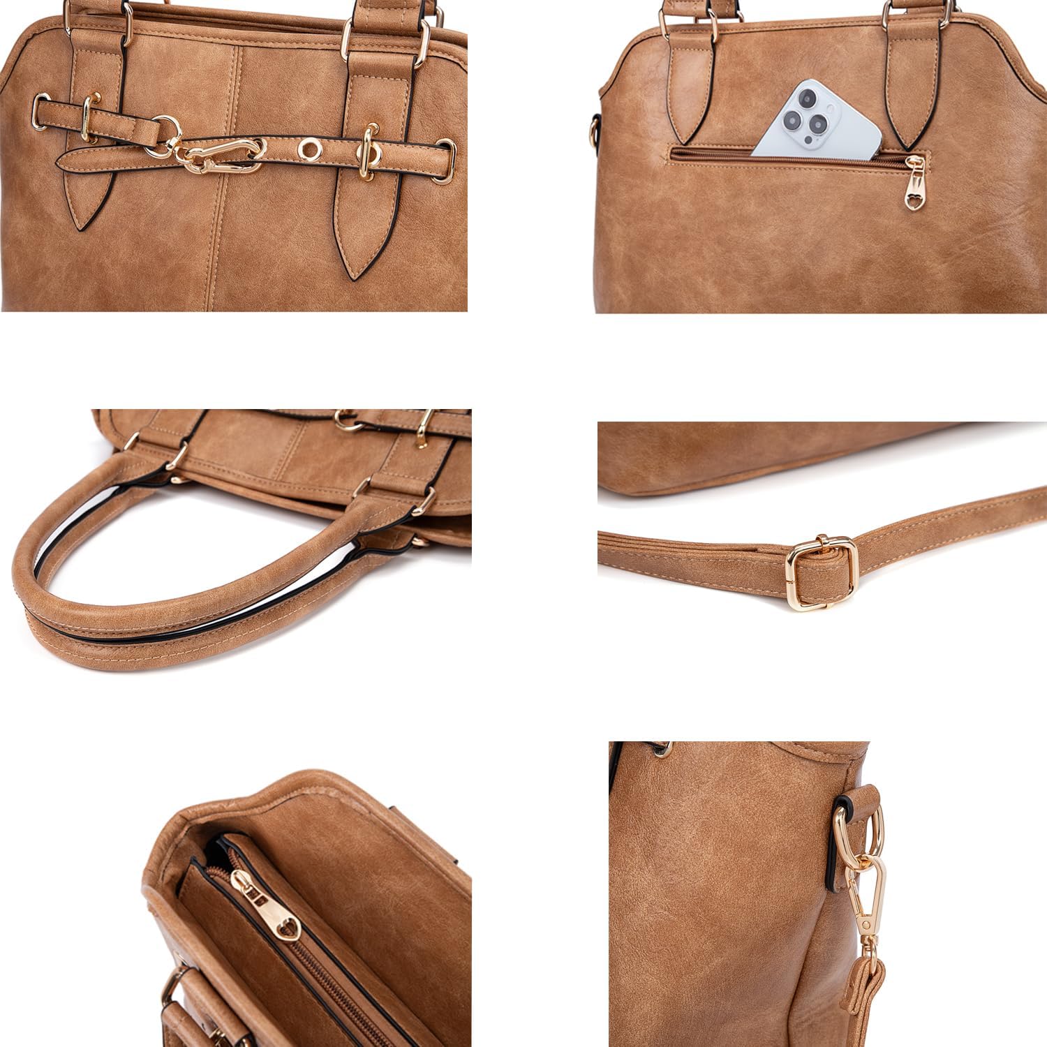 Women Tote Bag Handbags PU Leather Fashion Hobo Shoulder Bags with Adjustable Shoulder Strap