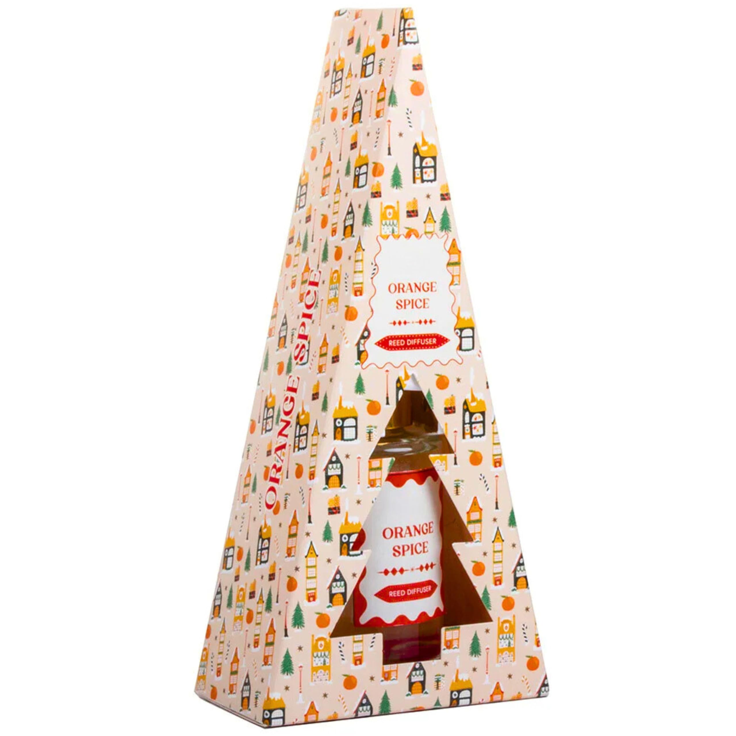 Pan Aroma Orange Triangle Christmas Reed Diffuser 100Ml - Spice