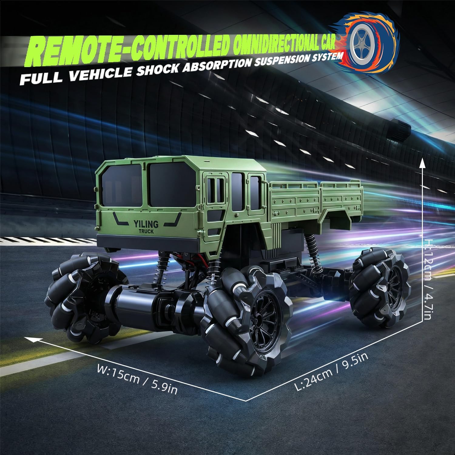 1:24 Scale RC Climbing Car 4WD Off-Road Remote Control Vehicle with 50 Min Playtime, 2.4GHz Omnidirectional Movement for Kids and Adults