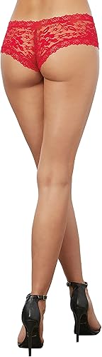 Vista 4 de Dreamgirl Lencería sexy de moda para mujer, braga hipster de encaje elástico