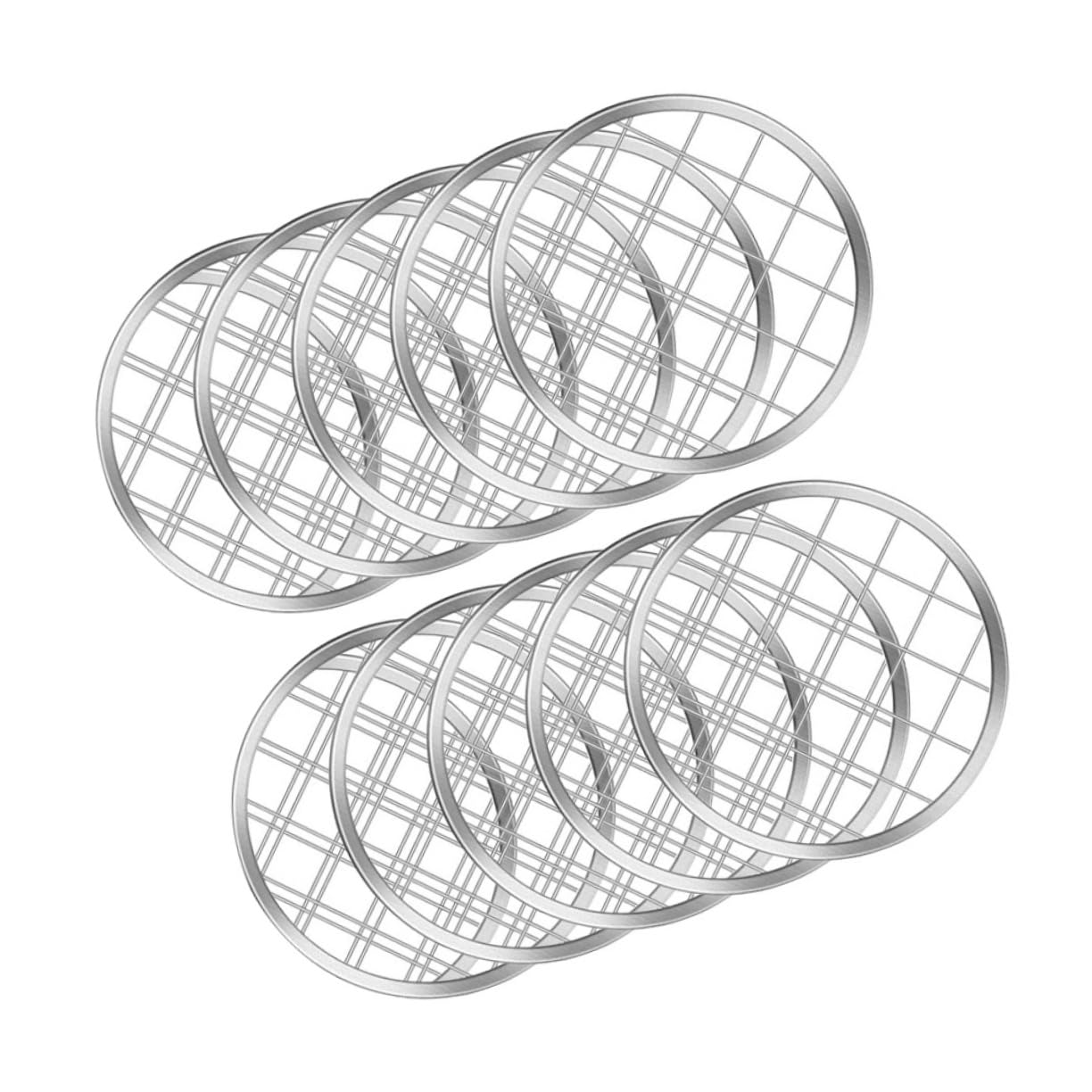 Cabilock Metal Jar Holder Grid 10pcs Stainless Steel Grid Inserts for Canning Lid
