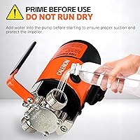 Vista 7 de 115V 1/10 HP Water Transfer Pump, 330 GPH Electric Utility Pump with 6 Ft Water Hose Kit, Self-Priming for Draining Water Heaters, Pool Covers