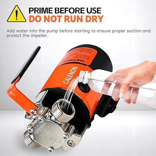 Miniatura 6 de Bomba de transferencia portátil de 115 V, bomba de extracción de agua de alto flujo de 330 GPH con mangueras de 6 pies y kit, autocebante, para