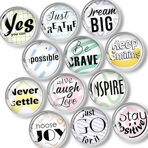 Vista 8 de FINDMAG 12 imanes de nevera, imanes decorativos para pizarra blanca, lindo imán de refrigerador, divertido círculo magnético para aula, casillero