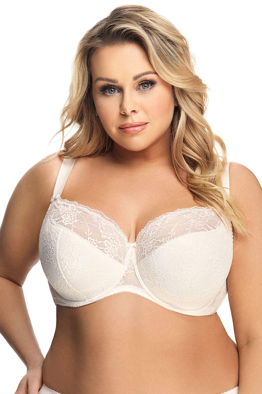 Gorsenia K357 Blanca Soutien-Gorge Semi-Rembourré Feminin Top Qualité Pièce du Set (Culottes Ceonvenantes Disponibles)- Fabriqué en UE