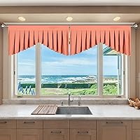 Vista 22 de Cenefas de Cortina Beige para Sala de Estar - Cenefa con Bolsillo para Varilla para Cubiertas de Ventana, Cortinas de Ventana para Dormitorio