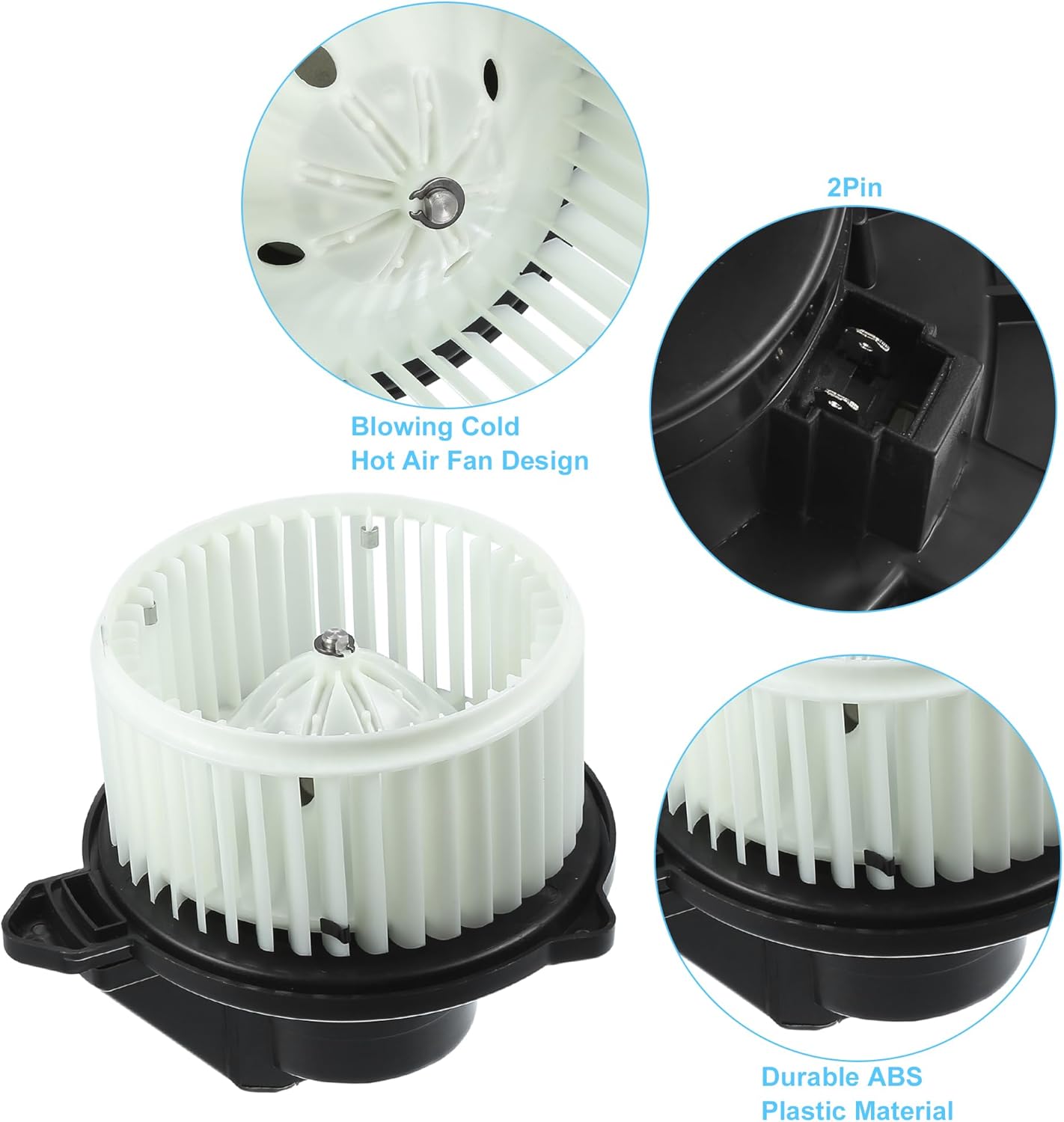 ACROPIX AC Heater Blower Motor HVAC Blower Motor Fan Assembly Fit for Dodge for Ram 1500 2500 3500 2003-2009 No.5096255AA/5073486AA - Pack of 1