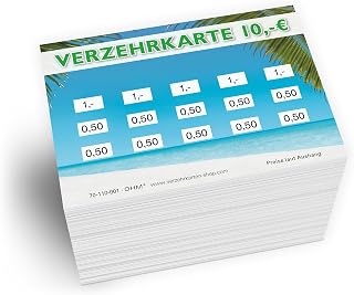 250 Verzehrkarten Beachparty Gesamtwert 10 Euro Einzelwerte 0,50/1,-