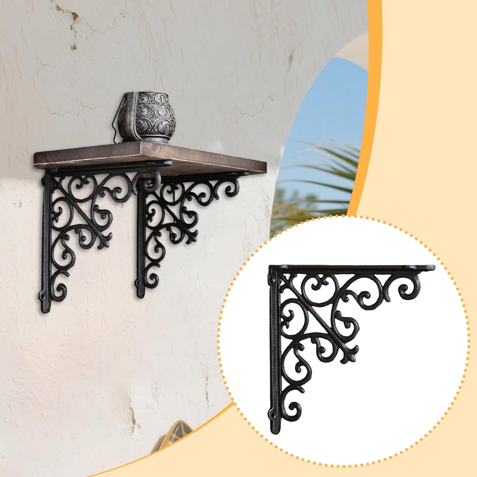 Soporte Decorativo para Estantes, Soporte para Estantes, Soporte para Estantes, L
