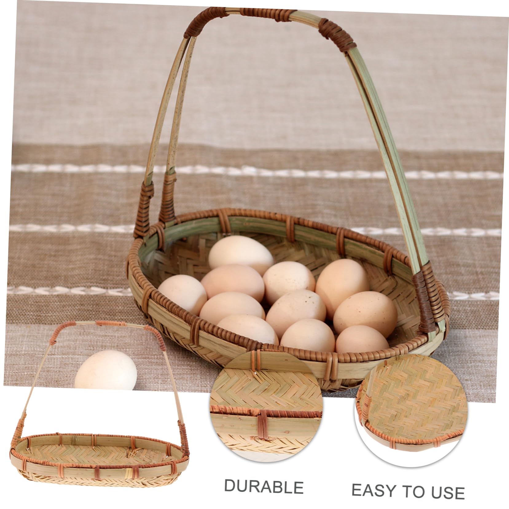 Amazon.co.jp: Outanaya シー竹製 収納バスケット 手持ち コンテナ